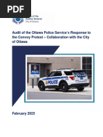 Audit of The Ottawa Police Service's Response To The Convoy Protest - Collaboration With The City of Ottawa