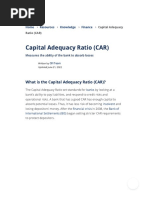 Capital Adequacy Ratio (CAR) - Overview and Example