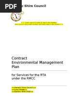 Contract Environmental Management Plan: Generic Shire Council