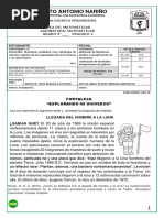 Instituto Antonio Nariño: Prueba Escrita Progresiva Área De: Matemáticas Asignatura: Matemáticas Grado 3° - Periodo 4