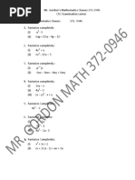 CSEC Factorisation22