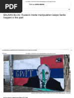 Bne IntelliNews - BALKAN BLOG - Russia's Media Manipulation Keeps Serbs Trapped in The Past