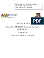 Kertas Kerja Sambutan Hari Kanak-Kanak TAHUN 2022: Anjuran: Unit Hal Ehwal Murid