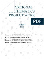 Additional Mathematics Project Work: C C C CC C C C