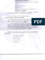 Factors Affecting Solubility