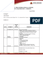 GRD 9 Chapter Test - 2 Parent Circular