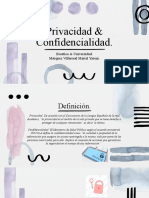 Privacidad y Confidencialidad