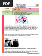 Module 4 - Developing Self Discipline and Skills