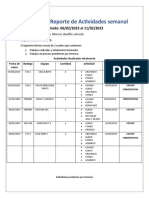 Reporte de Actividades