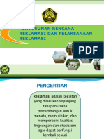 Penyusunan Rencana Reklamasi Dan Pelaksanaan Reklamasi