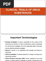 Clinical Trials of Drug Substances