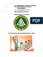 Plan Escolar de Respuesta Inembo 2018