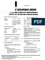 Hoja de Seguridad - Thinner Acrilico Reforzado Totti No Fiscalizado