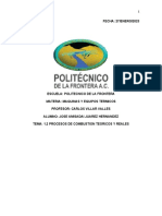 1.2 Procesos de Combustion Teoricos y Reales