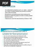 BACTERIOCIN in Hurdle Technology