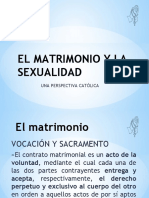 EL MATRIMONIO Y LA SEXUALIDAD - PERSPECTIVA CATÓLICA II - 13 A 15 Años