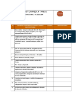 Check List Operativo y Administrativo Bar