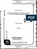 The Relationship Between Battle Damage and Combat Performance