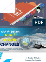 APA 7th Edition Notable Changes