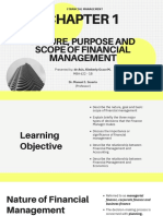 Chapter 1 Nature, Purpose and Scope of Financial Management