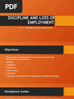 Displine and Loss of Employment