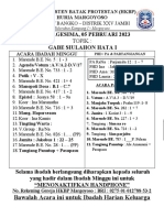 Acara Minggu 5 Pebruari 2023 F