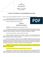 Legea Drepturilor Și Responsabilităților Pacientului