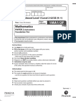 GCSE Maths Foundation Past Papers Paper 2 QP November 2021