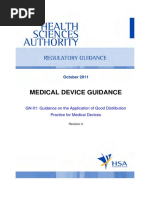 Guidance On The Application of Good Distribution Practice For Medical Devices