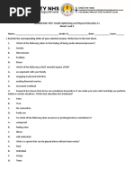 SUMMATIVE TEST Hope Week1&2