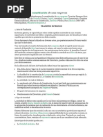 Acta de Constitucion de Una Empresa