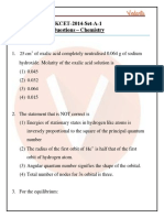 KCET 2014 Previous Year Paper For Chemistry