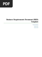 Business Requirements Document (BRD) Template: Project/Initiative Month 20YY