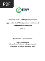 BS Civil Engineering Curriculum 2022