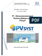 TP Dimensionnement Des Installations Photovoltaïques