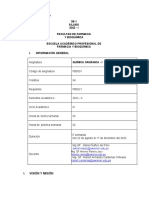 FB5031 - Silabus - Química - Orgánica - I - 2022