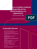 Sesión de Clase No. 10A Administrar Del Cambio Mediante El Desarrollo de Los Administradores y La Organización