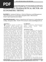 Covid-19 and Its Impact On Indian Stock Market and Pharmaceutical