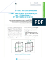 Fiche Cristallo Quadratique Et Orthorhombique