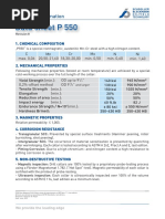 Data Sheet P 550: Technical Information