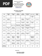 SCSHS Class and Teacher Program 20 21