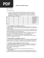 Purchase and Sale Contract