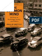 The Common Mind An Essay On Psychology, Society, and Politics by Pettit, Philip