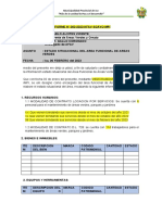 INFORME AREAS VERDES de Materiales de Escritorios