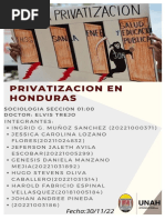 Privatizacion en Honduras 