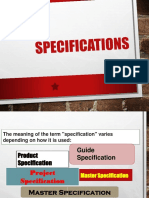 Introduction To Specifications