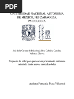 Propuesta de Taller para Prevencion Del Embarazo Con Perspectiva de Genero