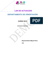 Plan de Actuacion Departamento de Orientación