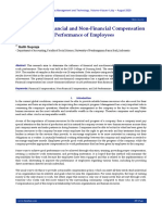 The Effect of Financial and Non-Financial Compensation On Performance of Employees