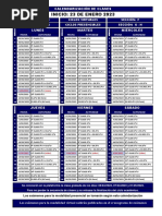 23 Enero 2023 - Calendarización de Clases